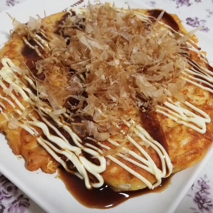 豆腐ともやしで簡単ヘルシー♪糖質オフ節約お好み焼き